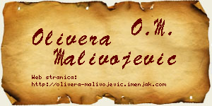 Olivera Malivojević vizit kartica